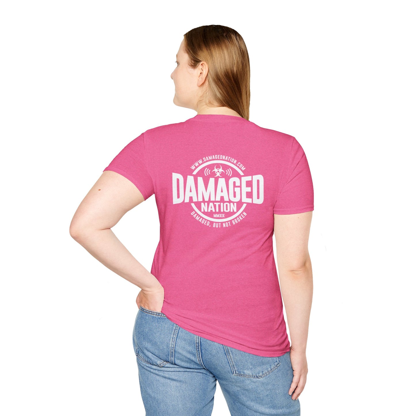 Damaged Nation Unisex Softstyle T-Shirt - Dark Color Options