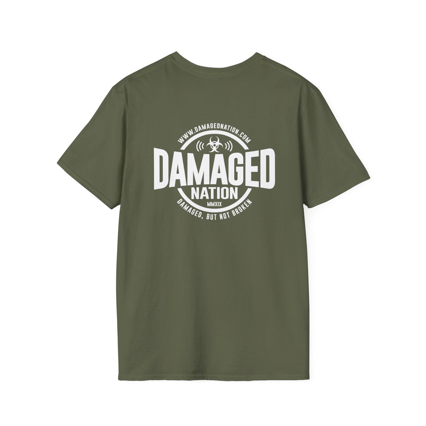 Damaged Nation Unisex Softstyle T-Shirt - Dark Color Options