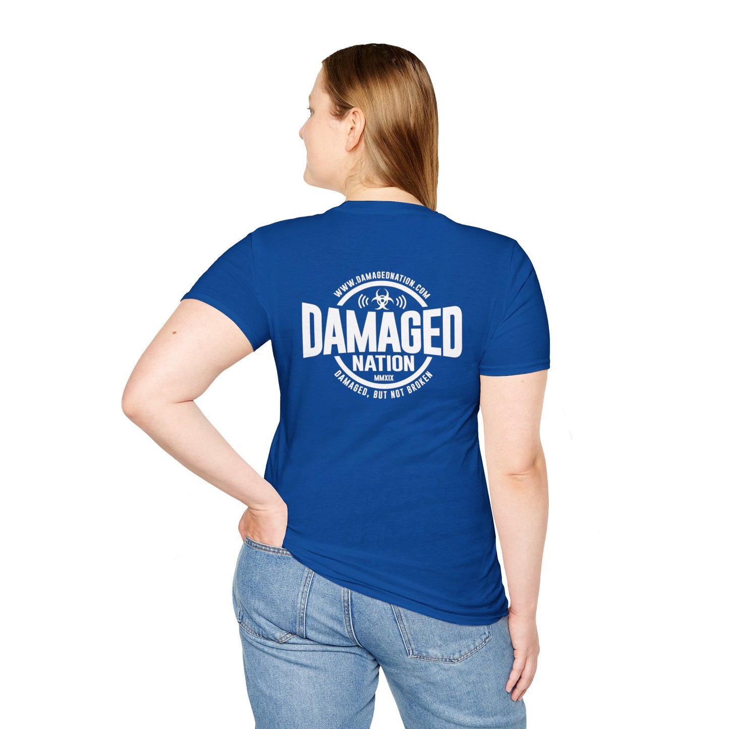 Damaged Nation Unisex Softstyle T-Shirt - Dark Color Options